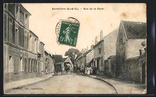 AK Survilliers, Rue de la Gare