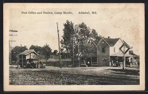 AK Admiral, MD, Post Office and Station, Camp Meade