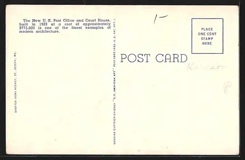 AK St. Joseph, MO, United States Post Office and Court House