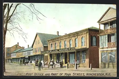 AK Winchester, NH, Post Office and Part of Main Street