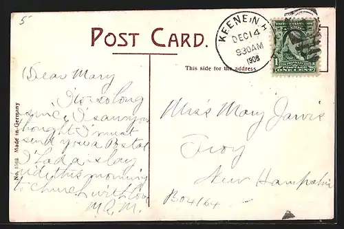 AK Winchester, NH, Post Office and Part of Main Street