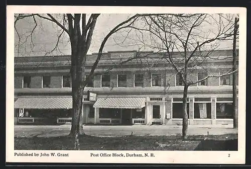 AK Durham, NH, Post Office Block