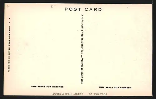 AK Raton, NM, Post Office