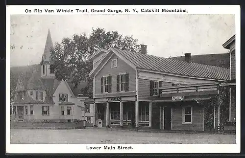 AK Grand Gorge /Catskill Mountains, NY, Lower Main Street with Post Office