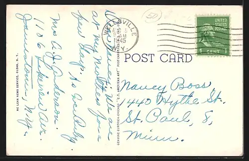 AK Wellsville, NY, US Post Office