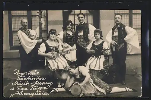 AK Ungarische Tamburitza Musik-Gesang und Tanz Truppe Hungaria