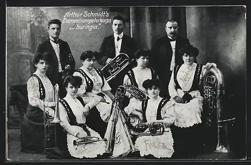 AK Arthur Schmidts Damentrompeterkorps Thuringia