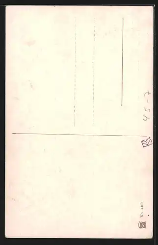 AK Es ist erreicht!, Bergsteiger steht auf dem Gipfel