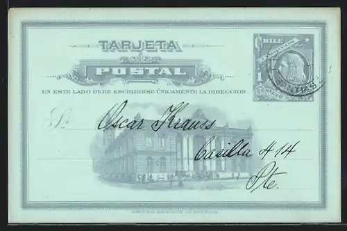 AK Santiago, Deutscher Gesang-Verein Frohsinn, Preiskegeln und Skattournier, Ganzsache