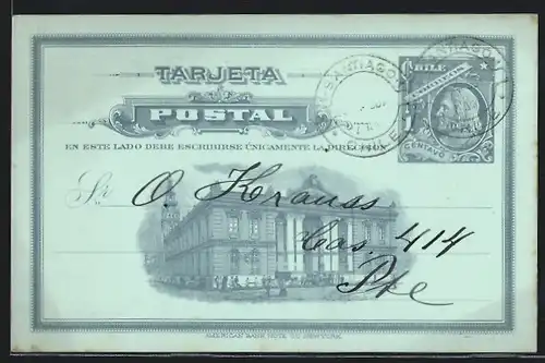 AK Santiago, Deutscher Gesang-Verein Frohsinn, Beschluss der vierteljährlichen Generalversammlung, Ganzsache