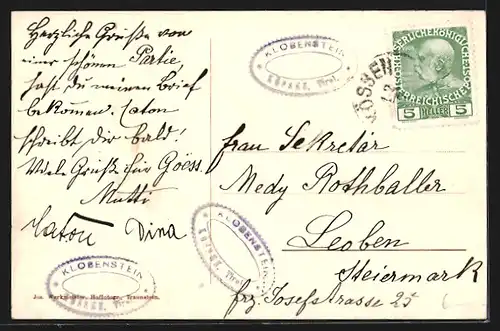 AK Klobenstein /Tirol, Ortspartie mit Kirche