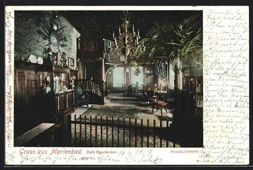 AK Marienbad, Café Egerländer, Prunkzimmer