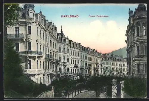 AK Karlsbad, Obere Parkstrasse