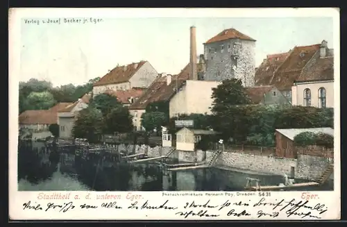 AK Eger, Ortspartie an der unteren Eger