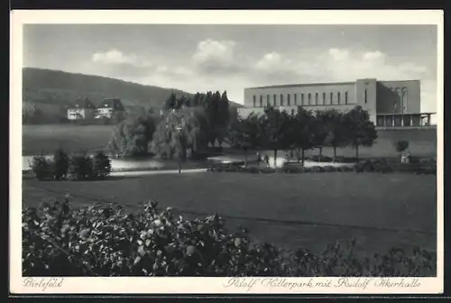 AK Bielefeld, park mit Rudolf Ötkerhalle