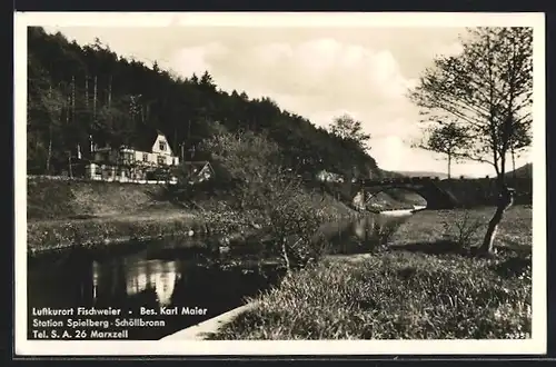 AK Fischweier, Blick über die Moosalb zum Ort