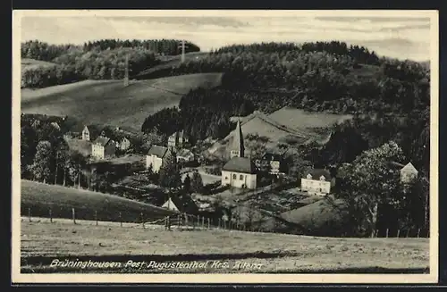 AK Brüninghausen bei Augustenthal, Gesamtansicht aus der Vogelschau