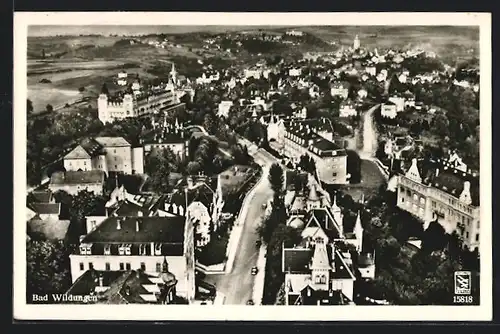 AK Bad Wildungen, Ortsansicht vom Flugzeug aus