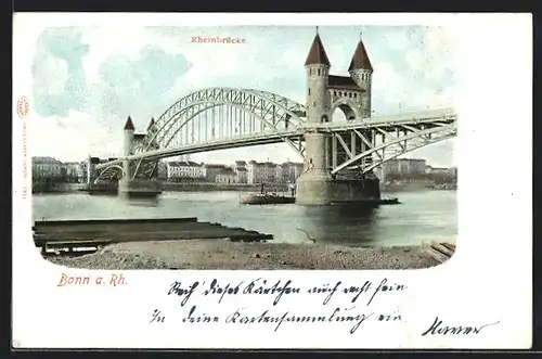 AK Bonn a. Rh., Rheinbrücke