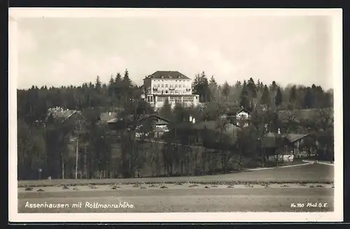 AK Assenhausen, Rottmanshöhe mit Ortsansicht