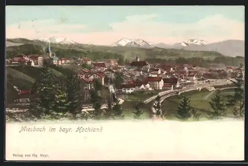 AK Miesbach im bayer. Hochland, Teilansicht