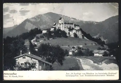 AK Hohenaschau, Blick zum Schloss