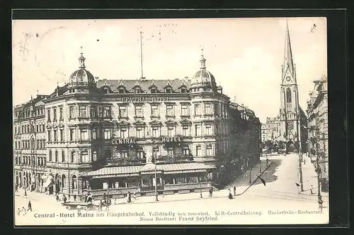 AK Mainz, Central Hotel am Hauptbahnhof, Inh. Franz Seyfried
