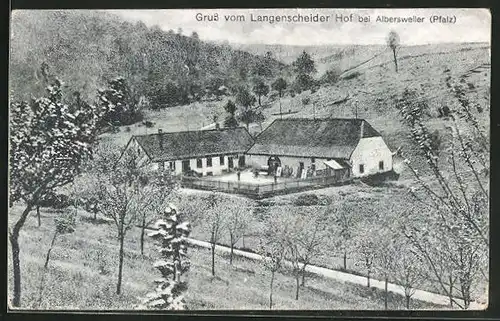 AK Albersweiler, Gruss vom Langenscheider Hof