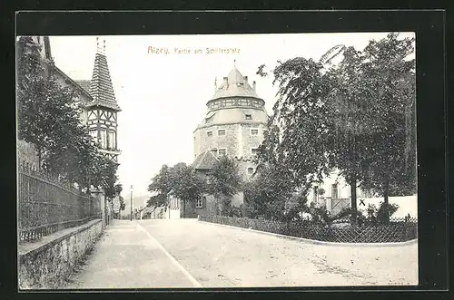 AK Alzey, Partie am Schillerplatz