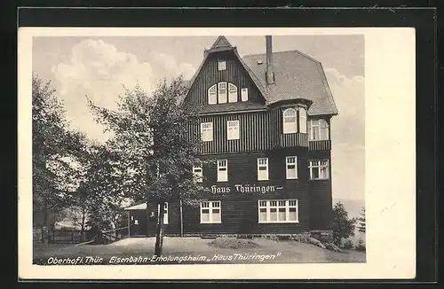 AK Oberhof i. Thür., Eisenbahn-Erholungsheim Haus Thüringen