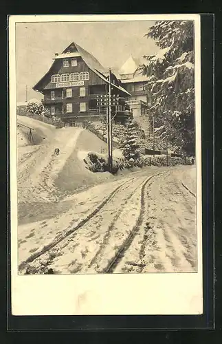 AK Freudenstadt, Kur-Hotel Hauser im Winter