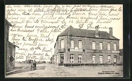 AK Avesnes-le-Comte, La Place de la Gare