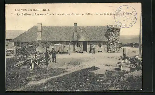 AK Le Ballon d`Alsace, Sur la Route de Saint-Maurice au Ballon, Ferme de la Jumenterie