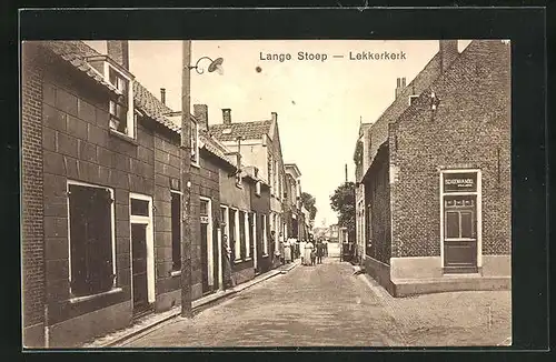 AK Lekkerkerk, Lange Stoep, Strasse im Sonnenschein