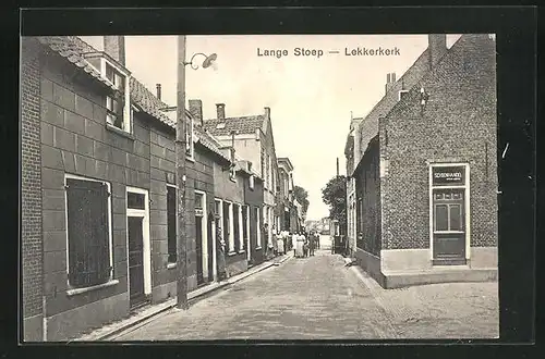 AK Lekkerkerk, Lange Stoep, Blick in eine Strasse