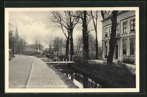 AK Alphen a.d. Rijn, Teilansicht mit Oudshoornscheweg