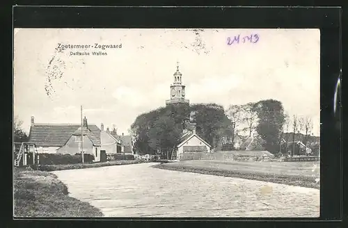 AK Zoetermeer-Zegwaard, Delftsche Wallen, mit Kirche