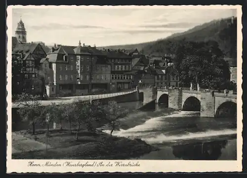 AK Hann.-Münden /Weserbergland, An der Werrabrücke