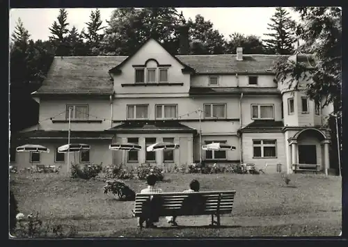 AK Tabarz /Thür. Wald, Fereinheim IG Wismut Datenberg, Haus I mit Cafe