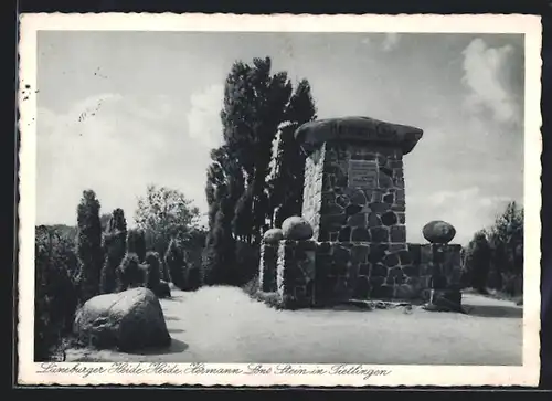 AK Tietlingen /Lüneburger Heide, Heide Hermann Lons-Stein