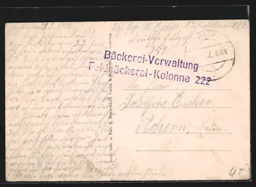 AK Montchentin, Ortspartie mit Kirche