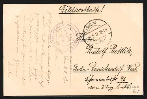 AK Vouziers, Brand im Sägewerk 1915