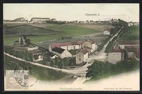 AK Chaumont-Buxereuilles, Ortsansicht aus der Vogelschau