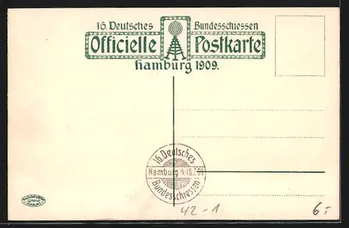 AK Hamburg, 16. Deutsches Bundesschiessen 1909, Festhalle
