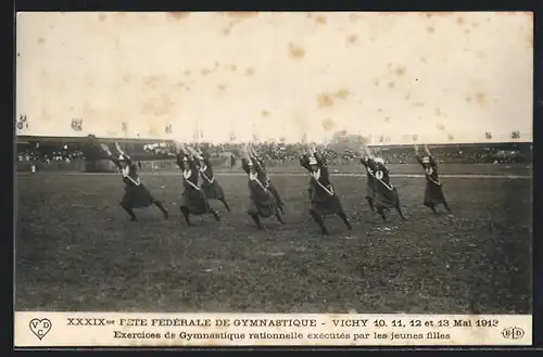 AK Vichy, XXXIXme Fête Fédérale de Gymnasitique 1913, Exercices de Gymnastique rationnelle, Turnfest