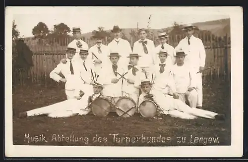 Foto-AK Langew, Musik-Abteilung des Turnerbundes zu Langew