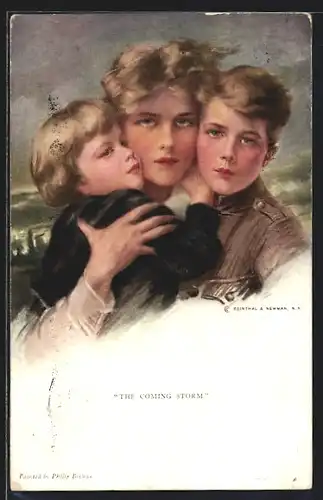 Künstler-AK Philip Boileau: Die Geschwister halten zusammen, The Coming Storm
