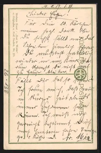 Künstler-AK Franz Doubek: Rast im Walde