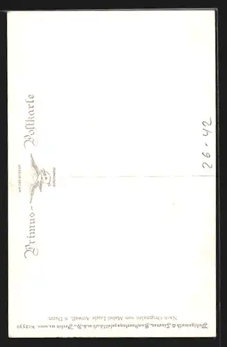 Künstler-AK Mabel Lucie Attwell: Junge steht am Stuhl