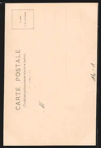 AK Zeitung Theatre du Palais-Royal, Posierende Dame